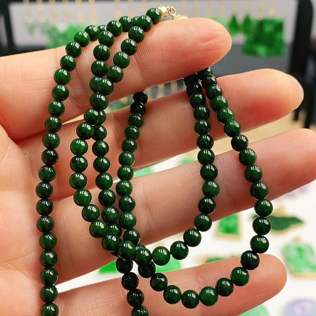 翡翠耳饰18K金镶嵌挂件