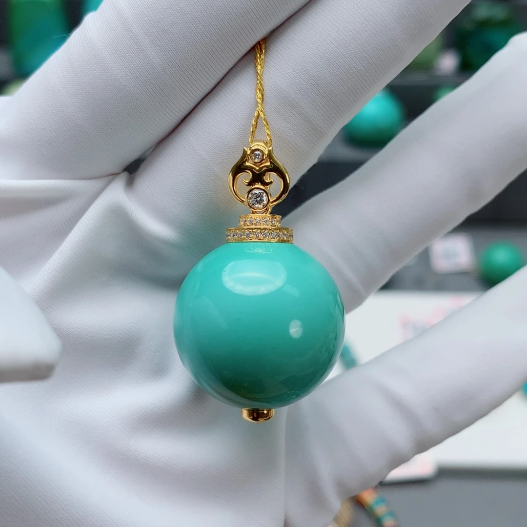 绿松石其他18K金镶嵌