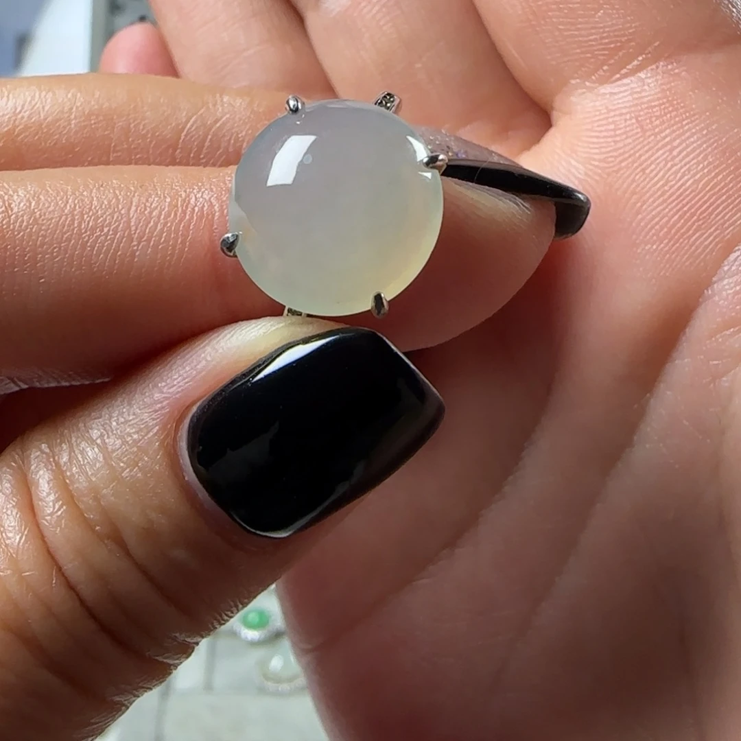 翡翠银S925镶嵌戒指