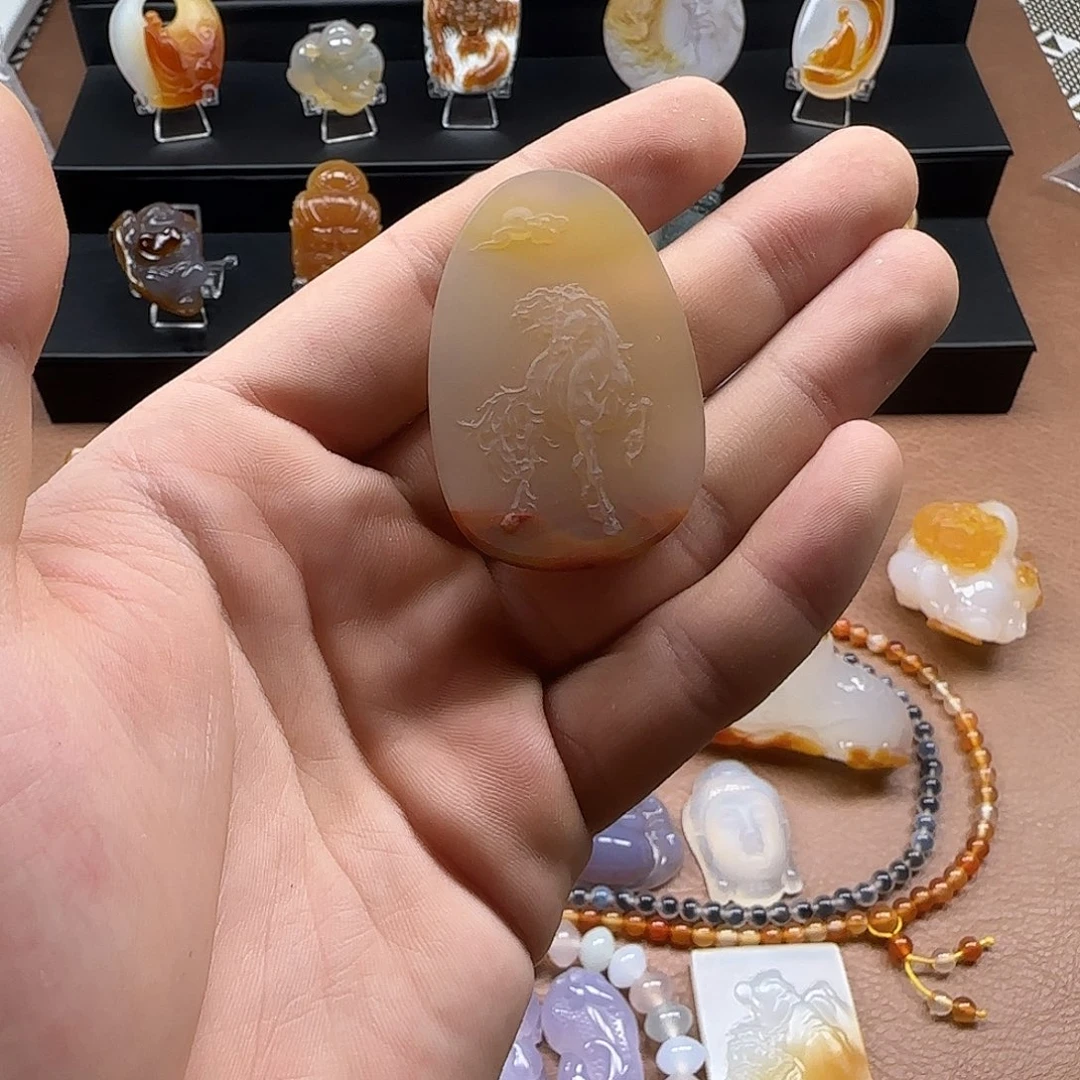 玛瑙/玉髓未镶嵌吊坠(不含链)