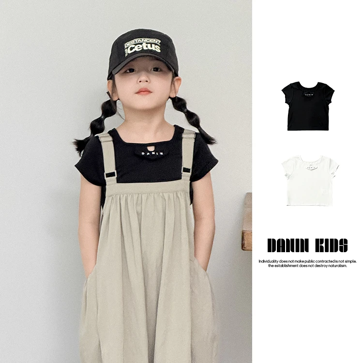 【嗒囜】承包夏日清凉！凉感~莱赛尔天丝精梳棉 女童夏装短款短袖T恤