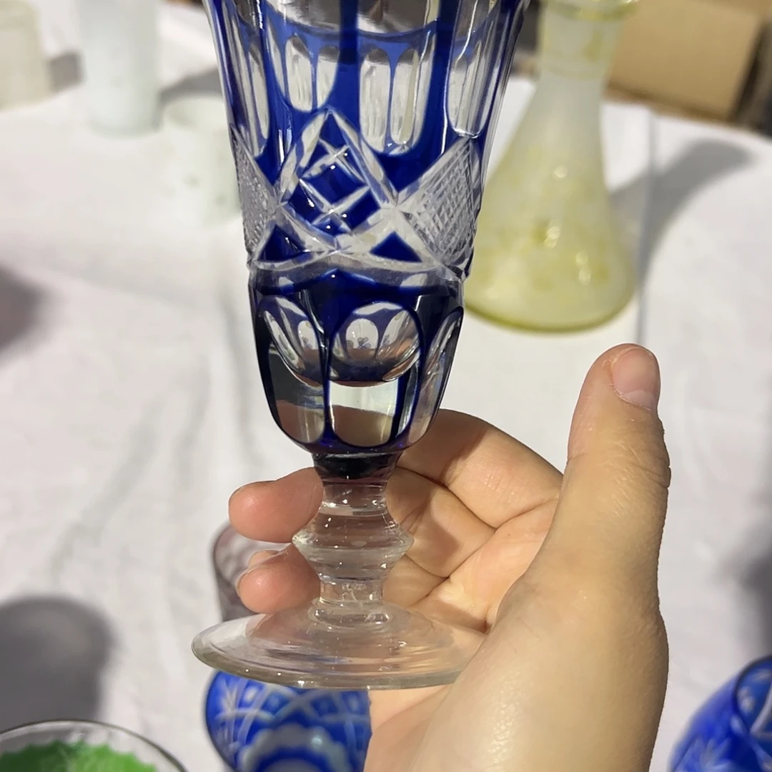 平底款水晶玻璃微瑕一个