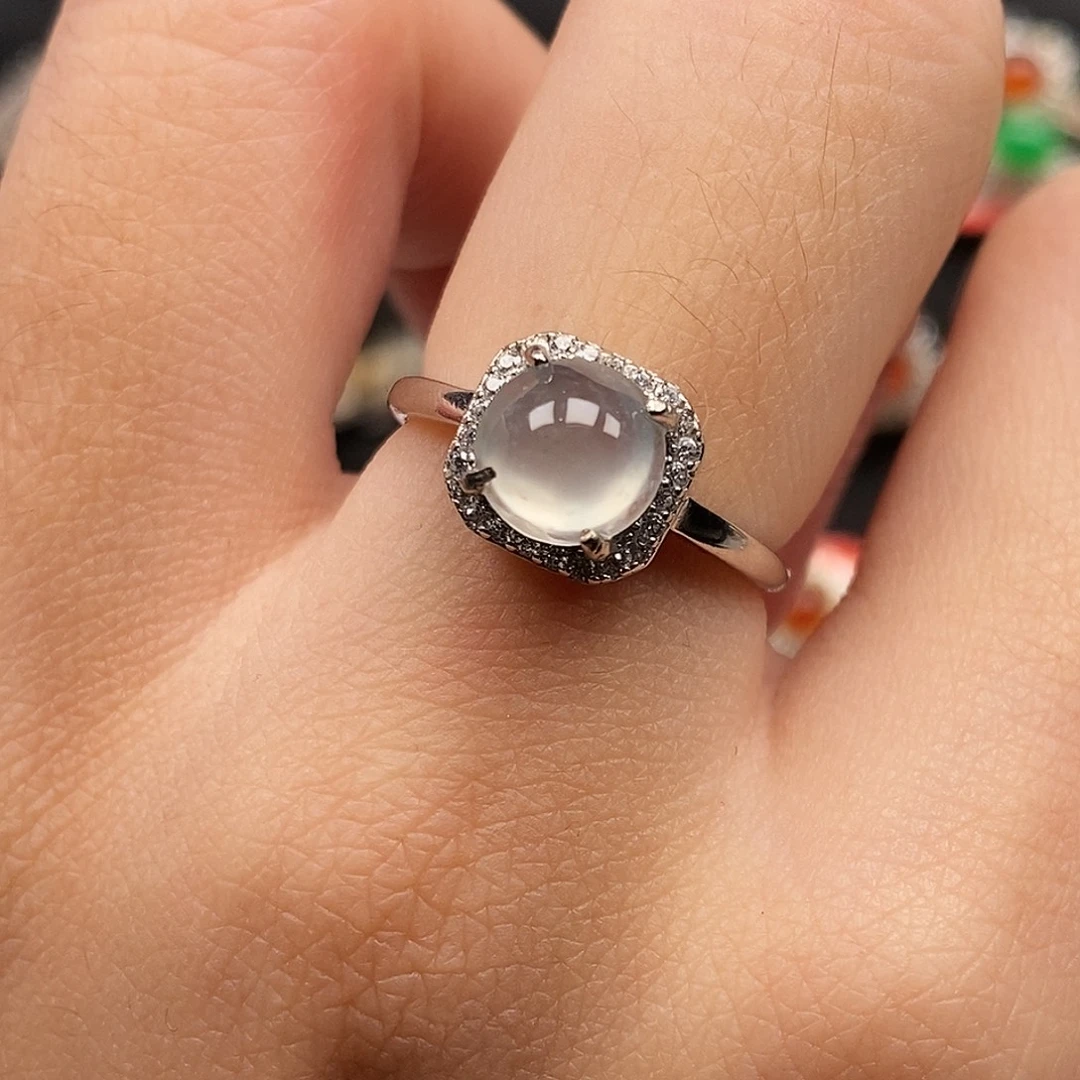 翡翠银S925镶嵌戒指53