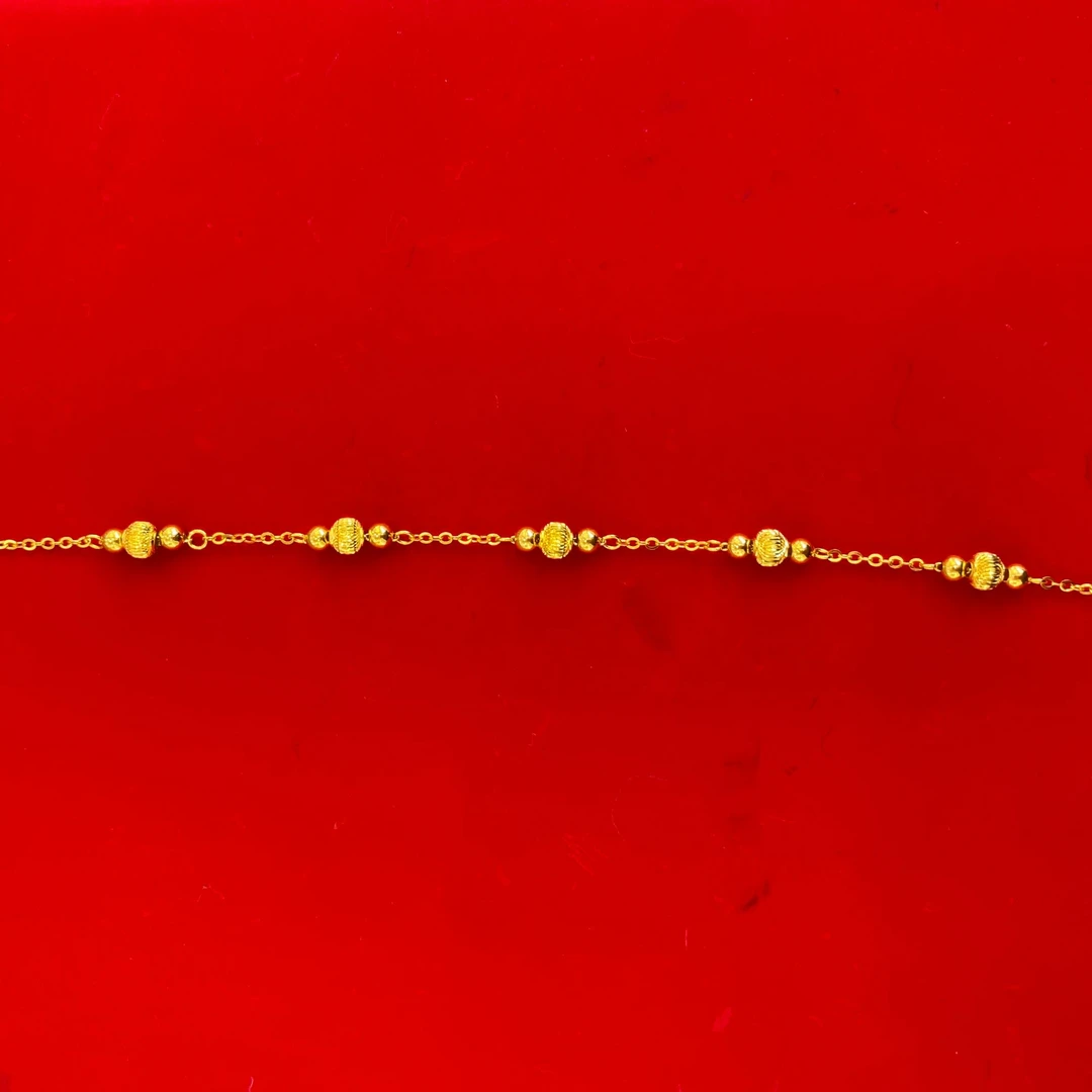 足金小金珠手链女款
