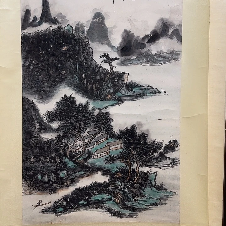 T***g带灯款装饰画黄老