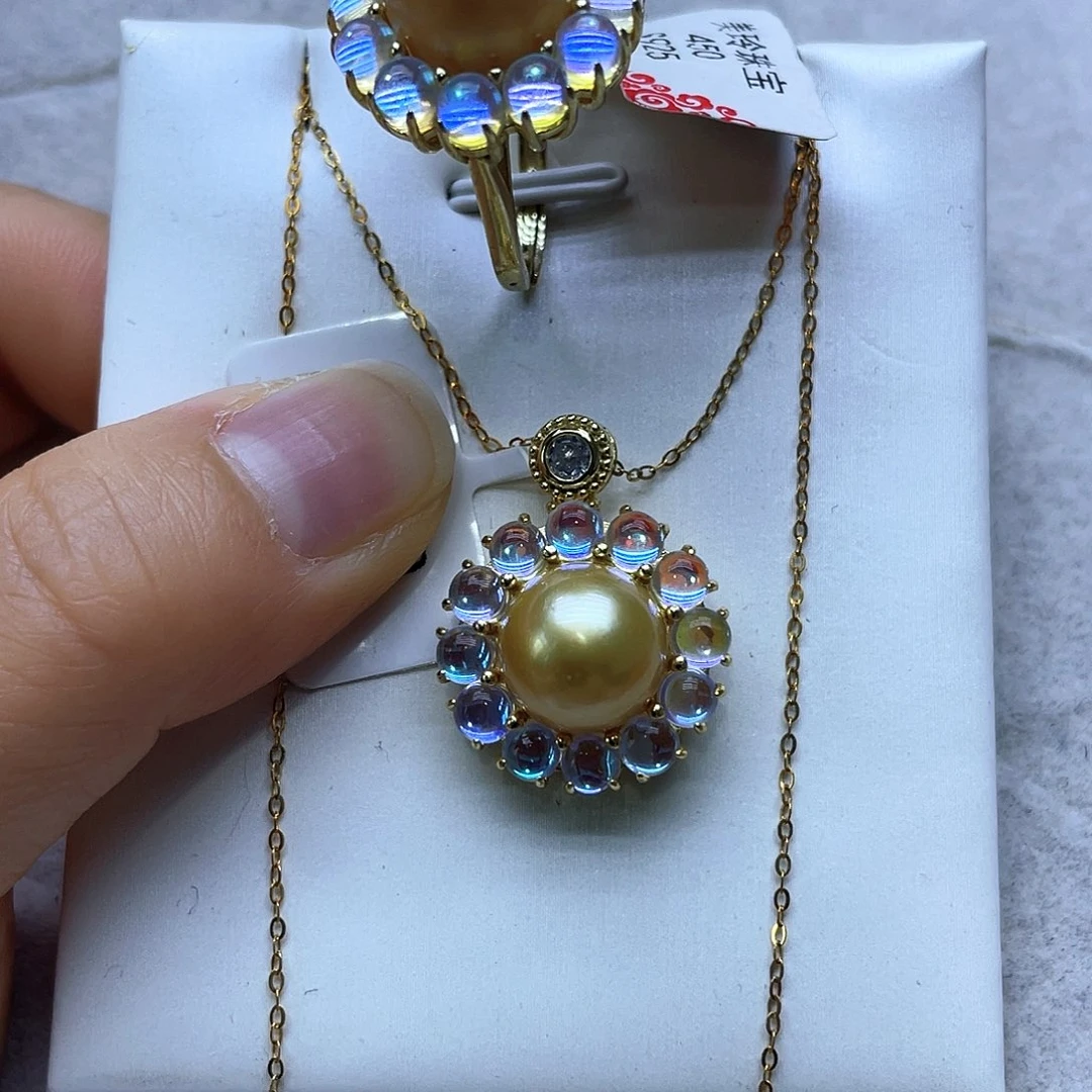 海水珍珠颈饰银S925镶嵌