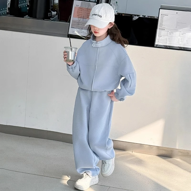 女童套装春装2025新款儿童洋气时髦工装女孩大童春秋款运动两件套