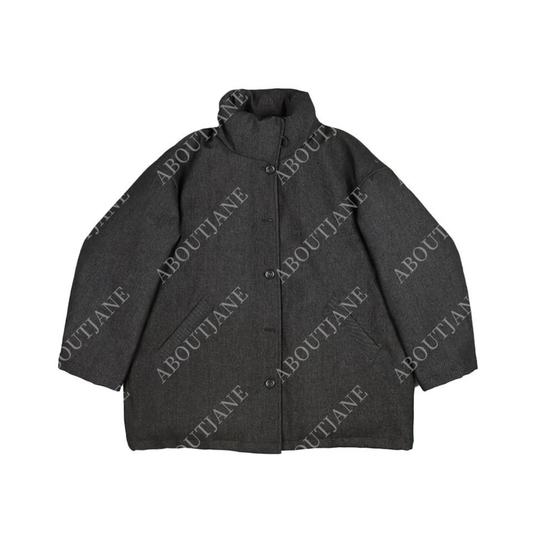 糕糕|量感锁温工装立领白鸭羽绒服