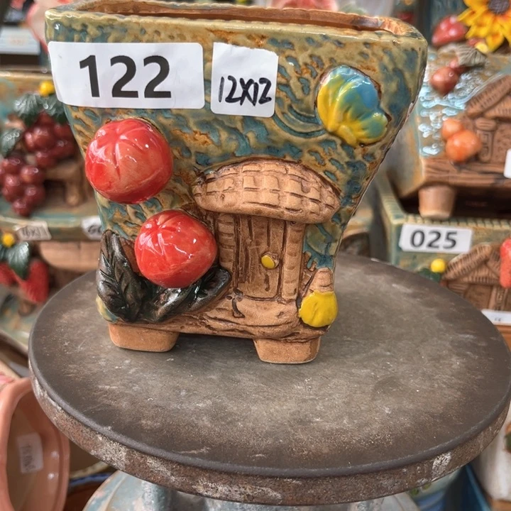 紫砂花盆粗陶材质多肉花盆