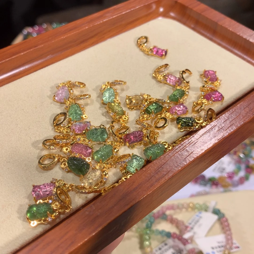 碧玺多样性发货一件银S925镶嵌