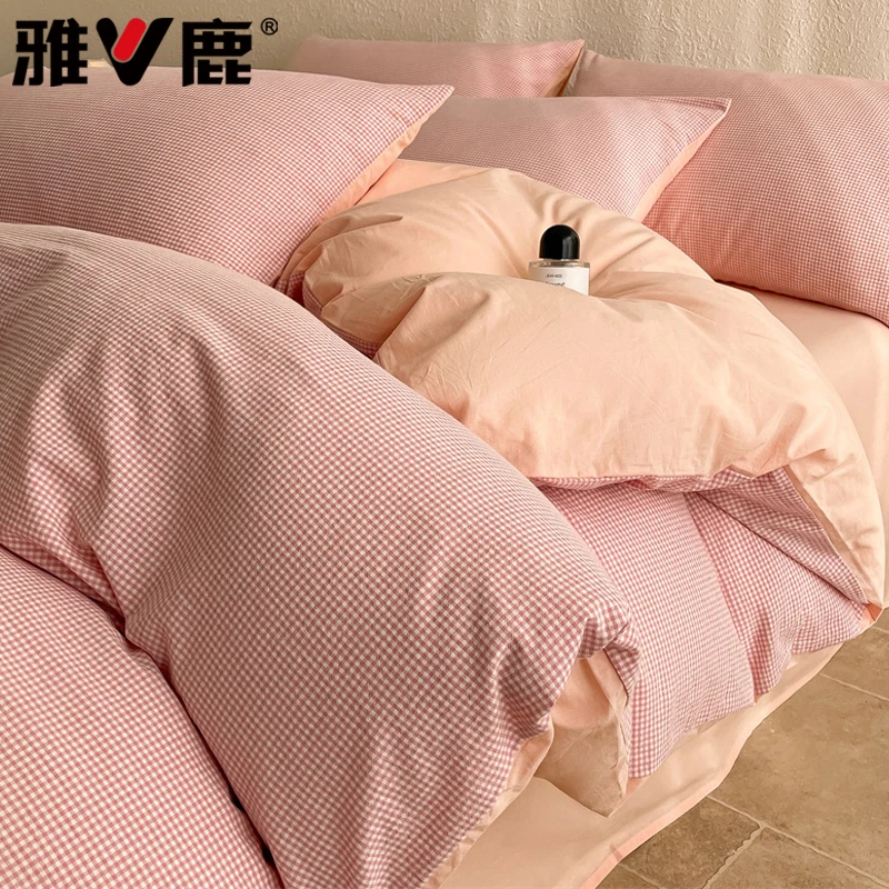 V/雅鹿新款纯棉被套单件100%全棉150x200x230cm单独被罩四季通用