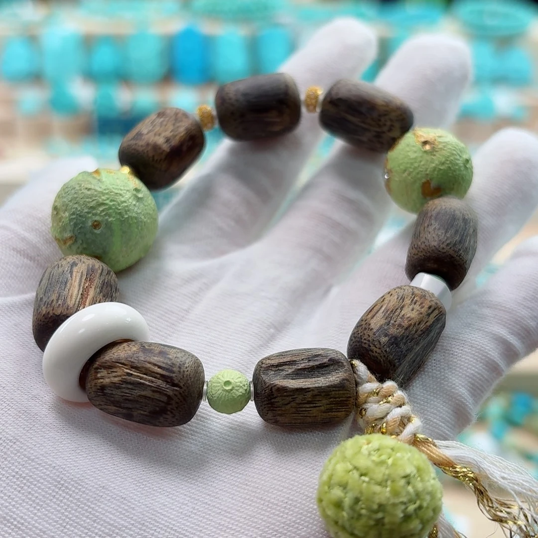 绿松石18K金镶嵌珠宝奇石