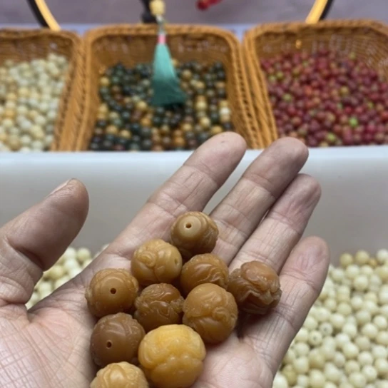 白玉菩提吊坠精品不规则恶僧10颗