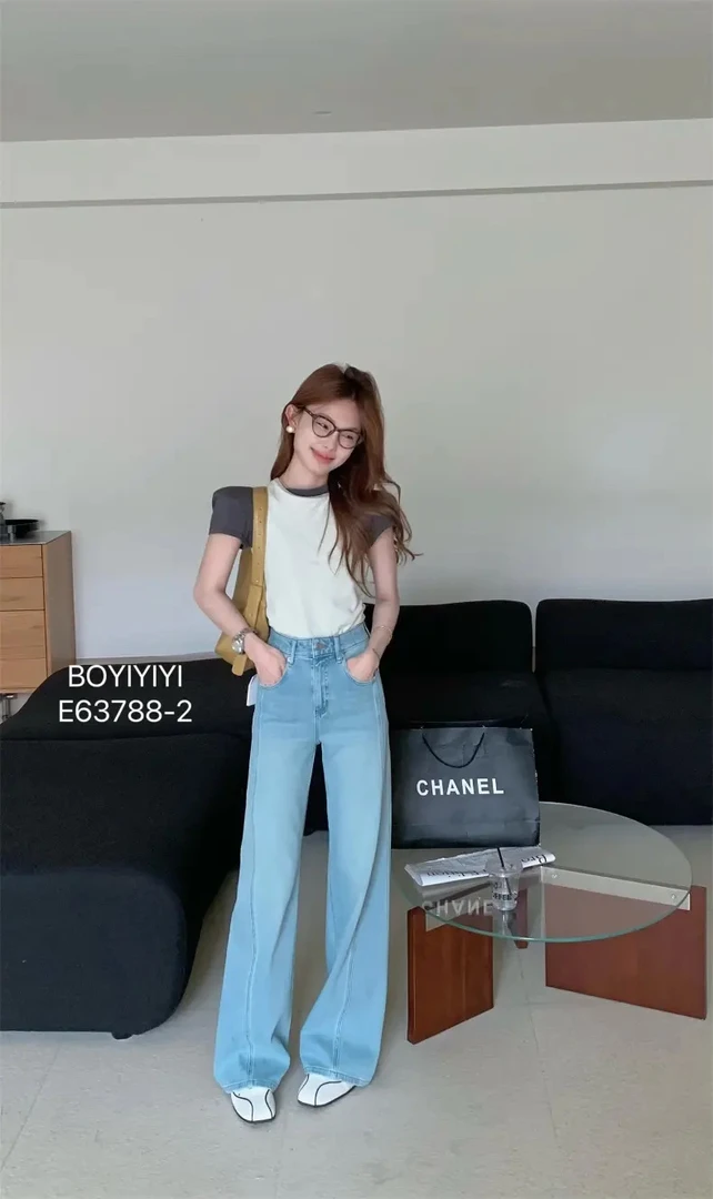 【剪标三某衣 63788 四季款】定制绿调 四面弹遮胯直筒裤