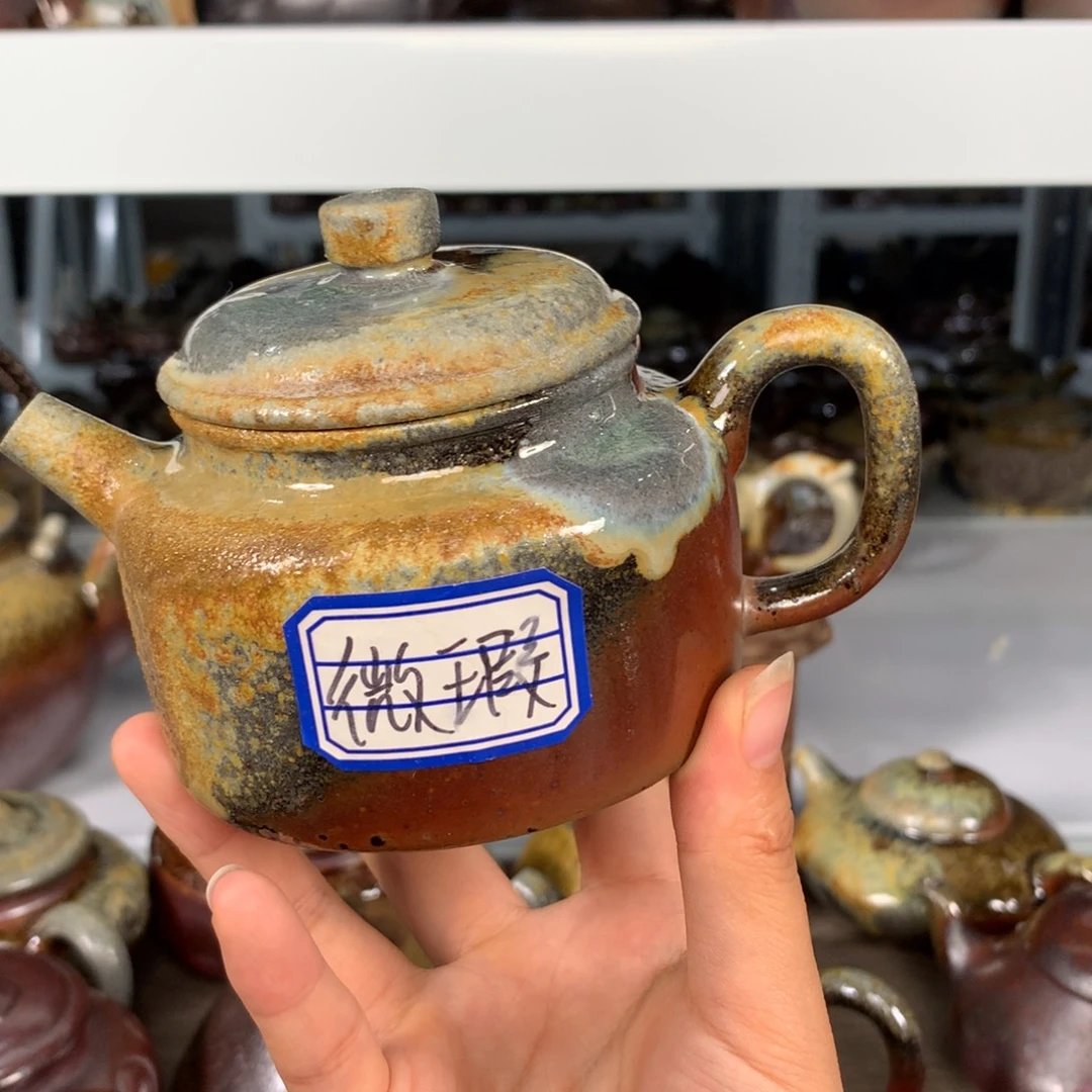 茶壶紫砂纯自然柴烧