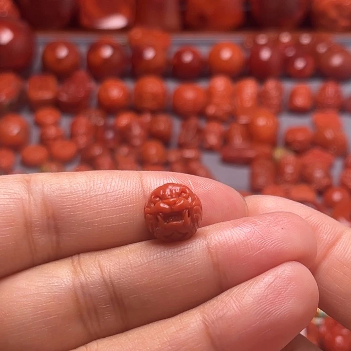 南红玛瑙未镶嵌配饰精工貔貅珠11.2mm
