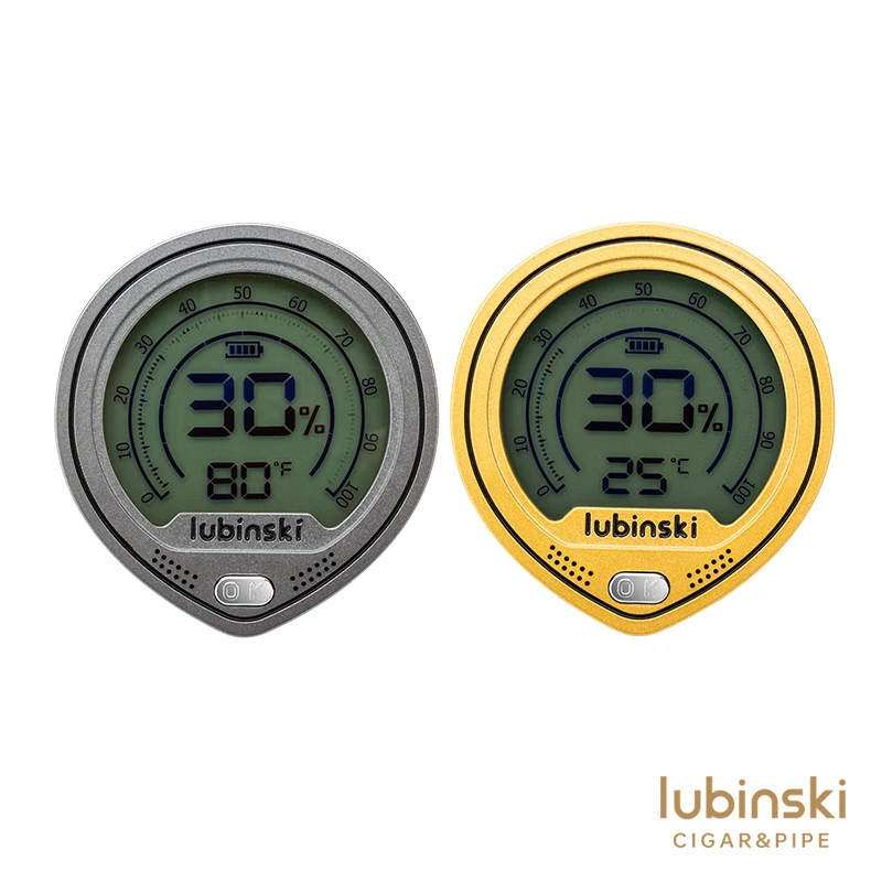LUBINSKI雪茄斗草烟盒专用温湿度计电子数显表高精灵敏精准度双显