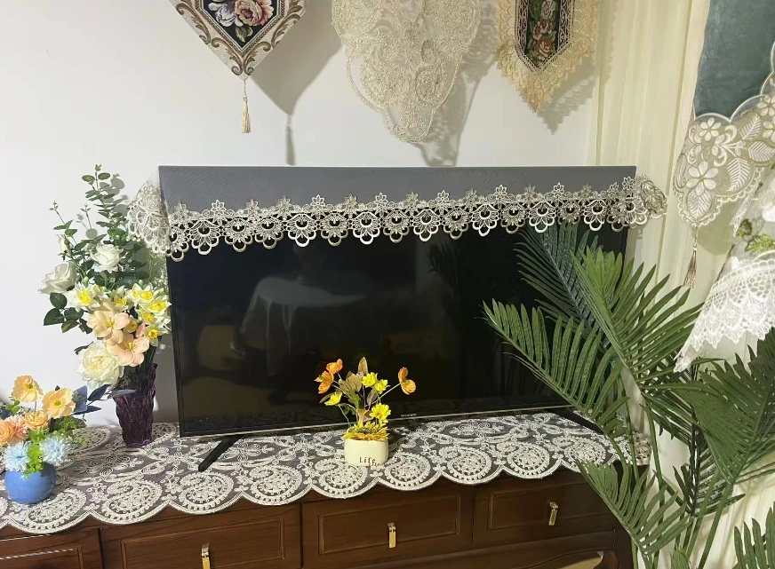 ZN185-12网纱【40*220】新品高级灰电视柜桌旗床旗65-75寸电视机