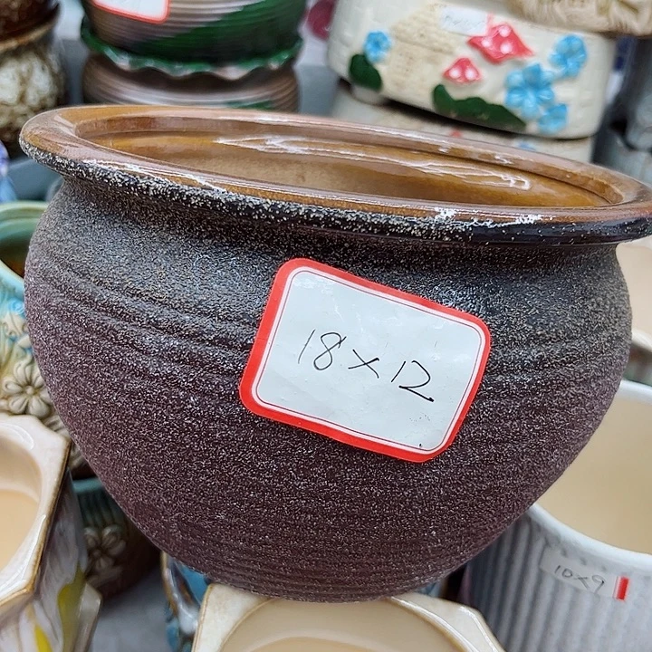 多肉绿植陶瓷花盆9.9包邮，有孔