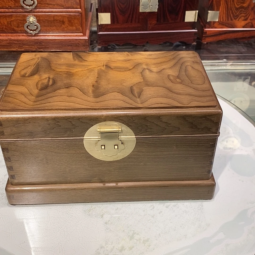 金丝楠阴沉料独板首饰盒26/16/13.5