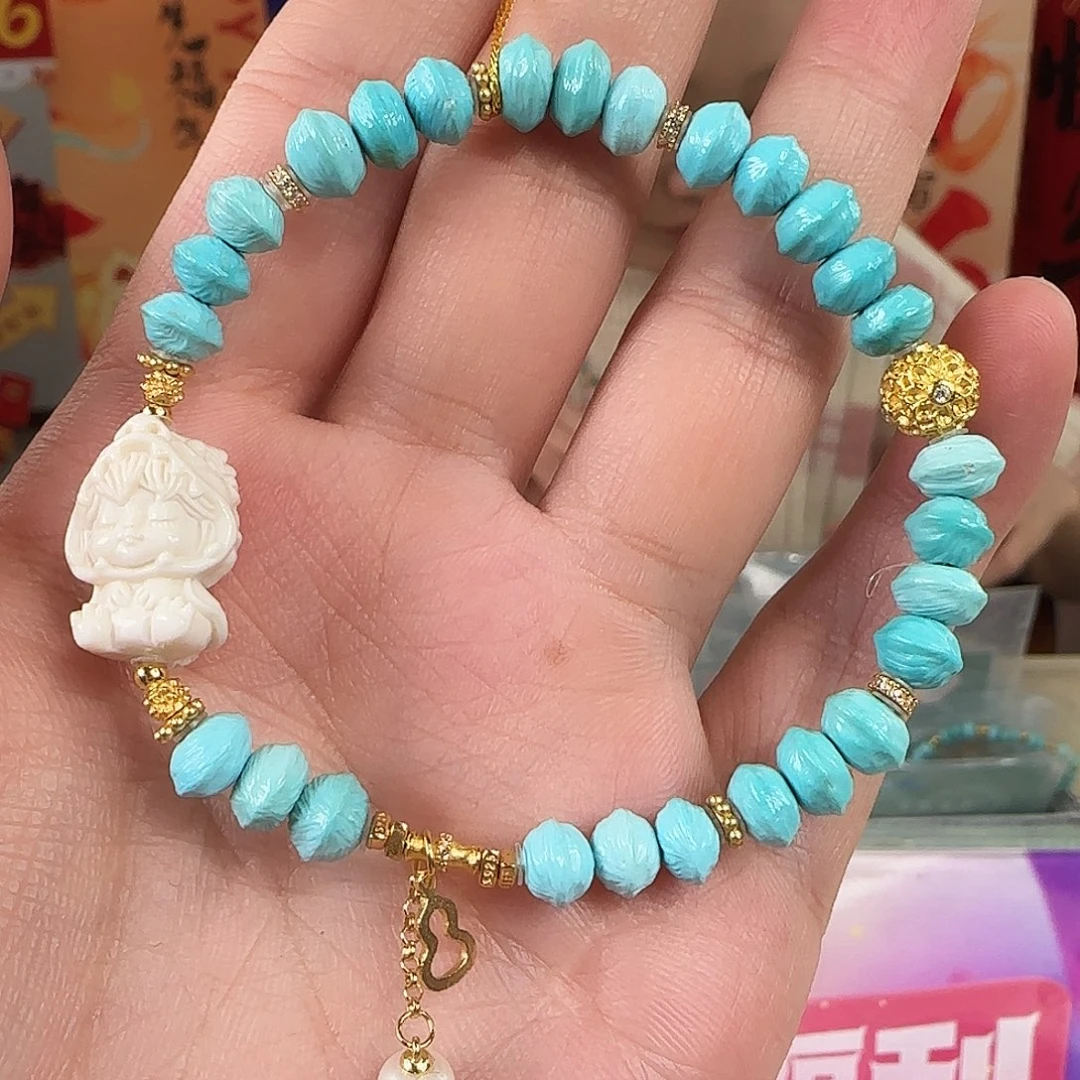 绿松石银S925镀金镶嵌珠宝奇石