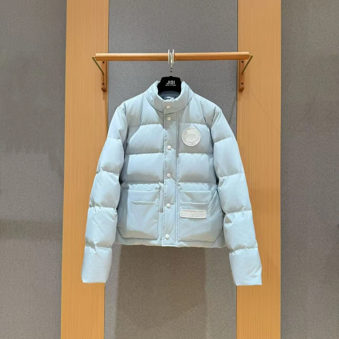 JISI 鹅+ {泡芙系列}天蓝色立领外套羽绒服-YR25744J