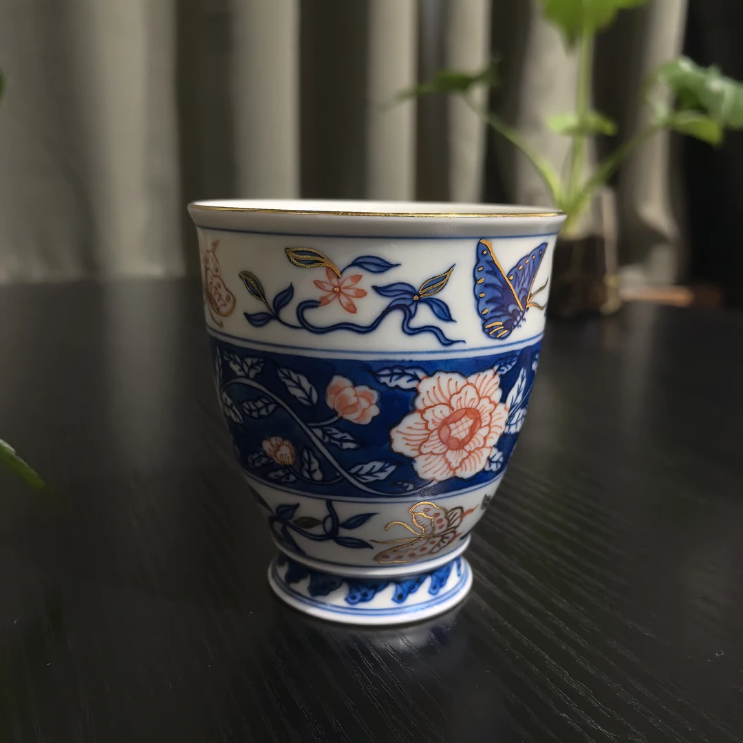 雨溪 牡丹蝴蝶咖啡杯 0006