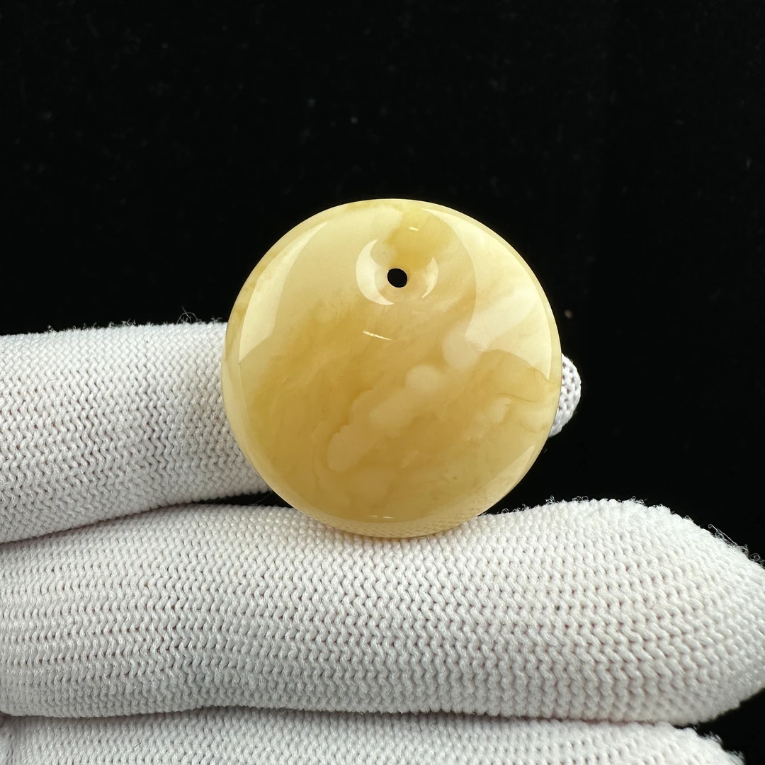 Y3521天然原矿蜜蜡 妖花公主扣 30*10mm抖音基地质检发货