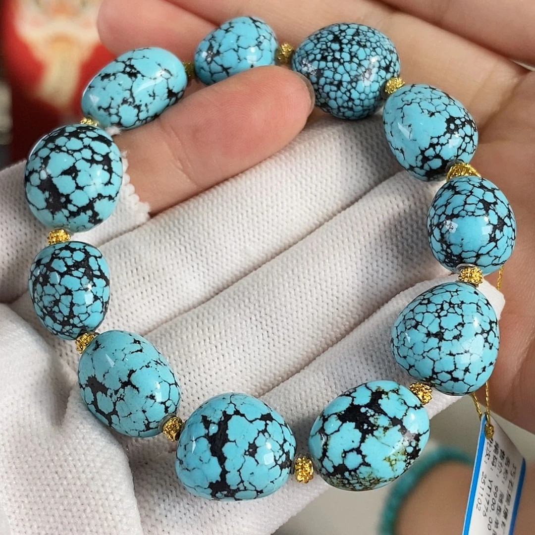 绿松石银S925镀金镶嵌珠宝奇石