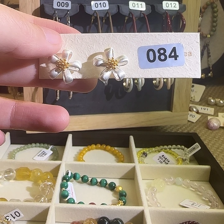 铜合金合金仿珍珠耳钉