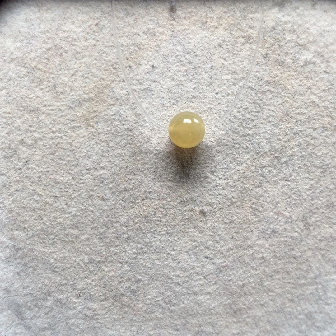 翡翠未镶嵌手链黄翡6.8mm
