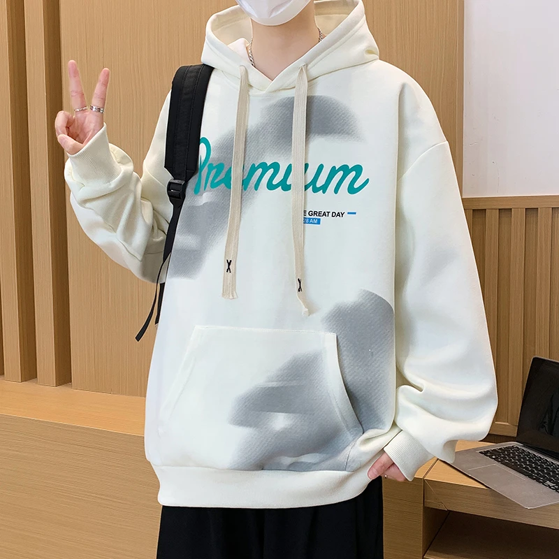 2025年秋季新款青少年休闲时尚男士连帽卫衣长袖上衣初中学生外套