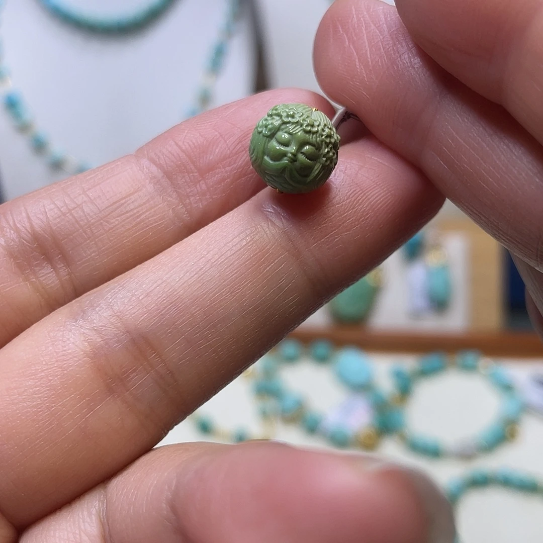 绿松石未镶嵌美人鱼