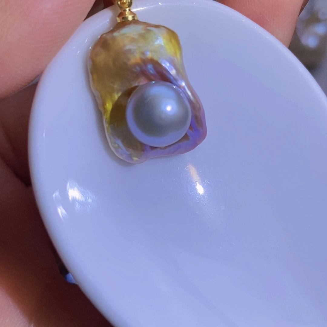 淡水珍珠淡水珍珠银S925镶嵌