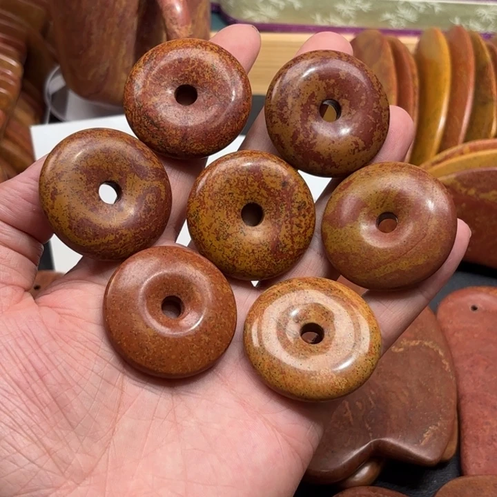 红砭石精品款平安扣