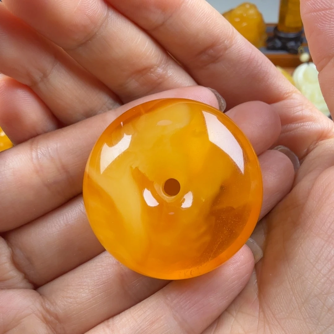 琥珀颈饰未镶嵌纯天然琥珀蜜蜡无优化
