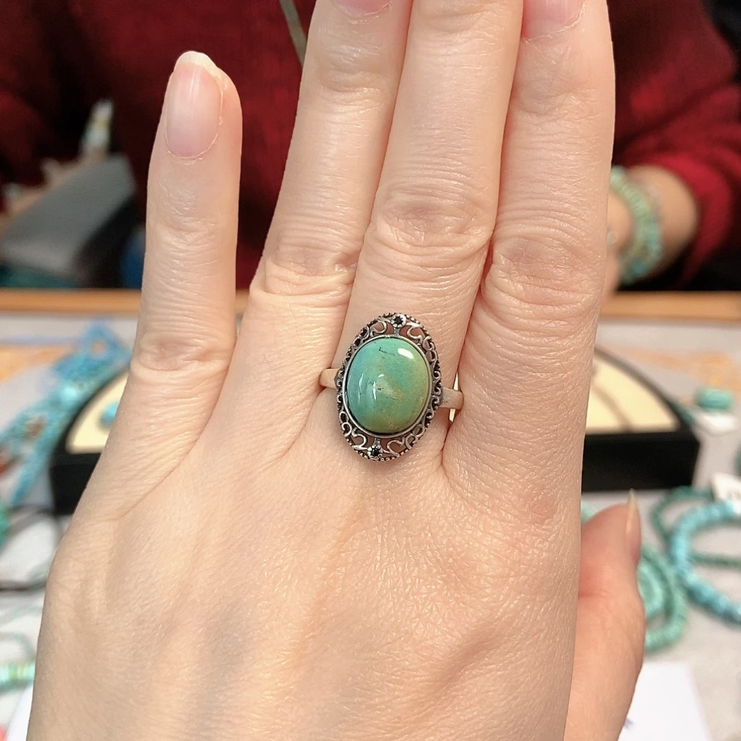 绿松石银S925镶嵌珠宝奇石