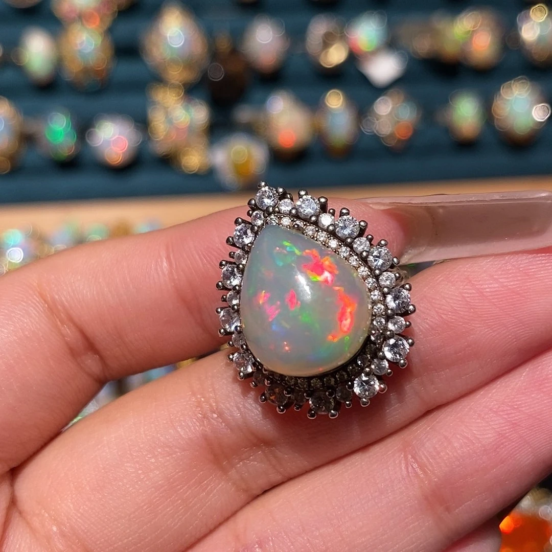 欧泊银S925镶嵌戒指