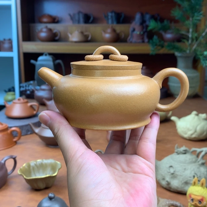 茶壶紫砂大蕴双圈容量220半手工