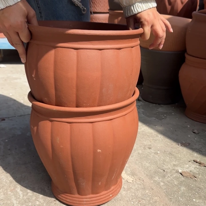 紫砂花瓶口30高30宜兴紫砂粗糙