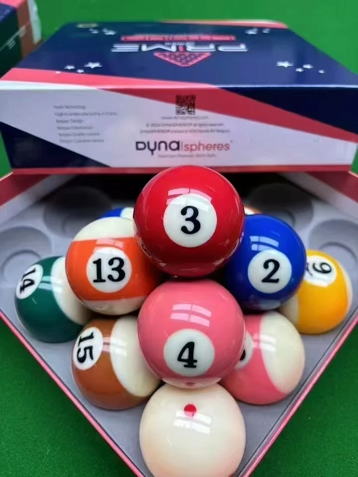 正品黛纳斯菲彩钻中式水晶球操控儿童台球桌球抖音标准大号台球