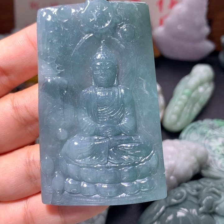 翡翠未镶嵌颈饰保真天然A货翡翠