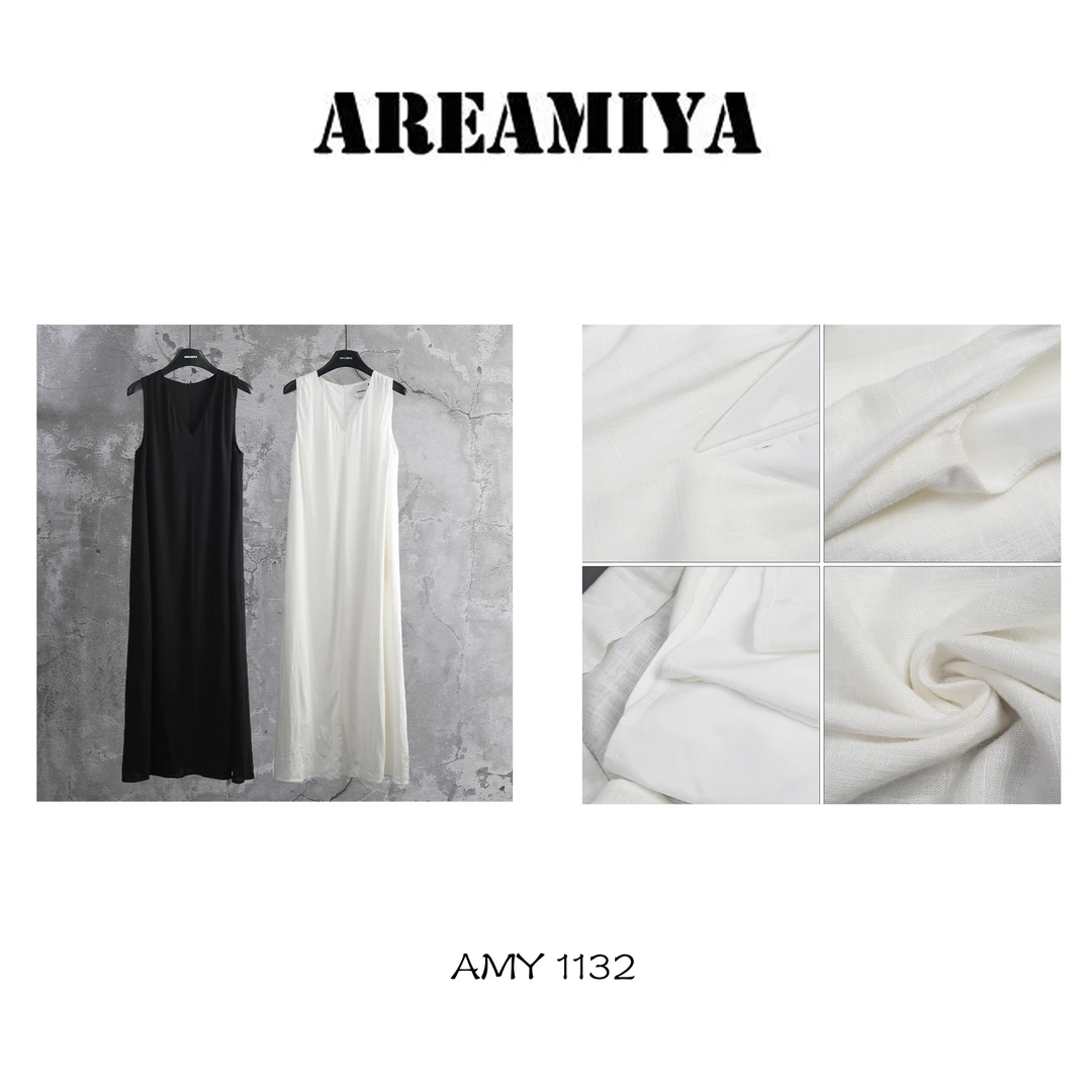 【舒适与慵懒】极简亚麻背心连衣裙AMY1132