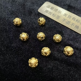 足银银制品 一粒足银单珠多样性发其一@k-约卡8mm