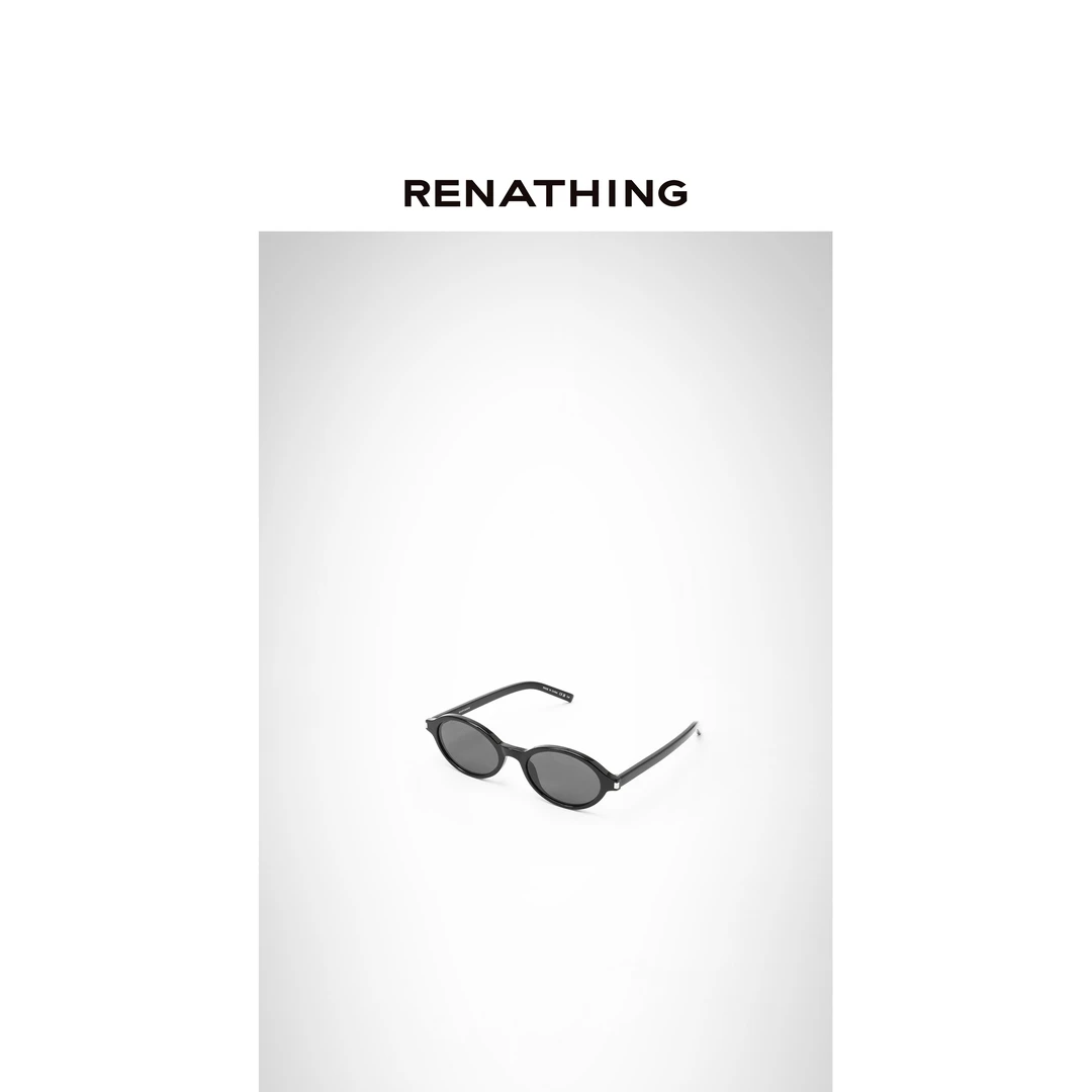 【RENATHING】黑色椭圆形太阳眼镜