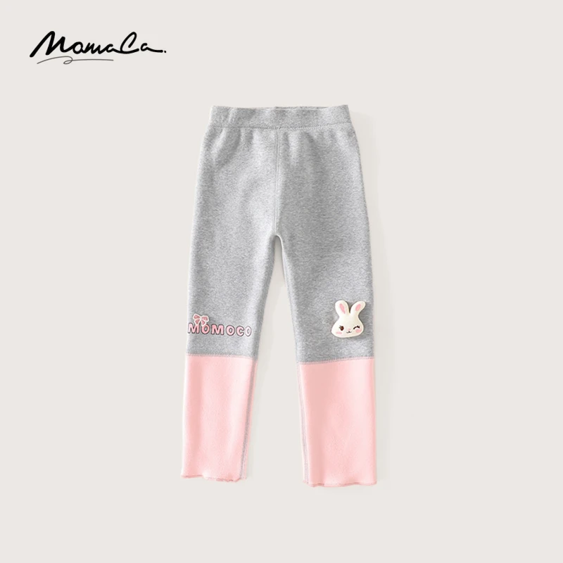 MOMOCO女童秋季2025新款百搭可爱兔子拼色打底裤77830360009