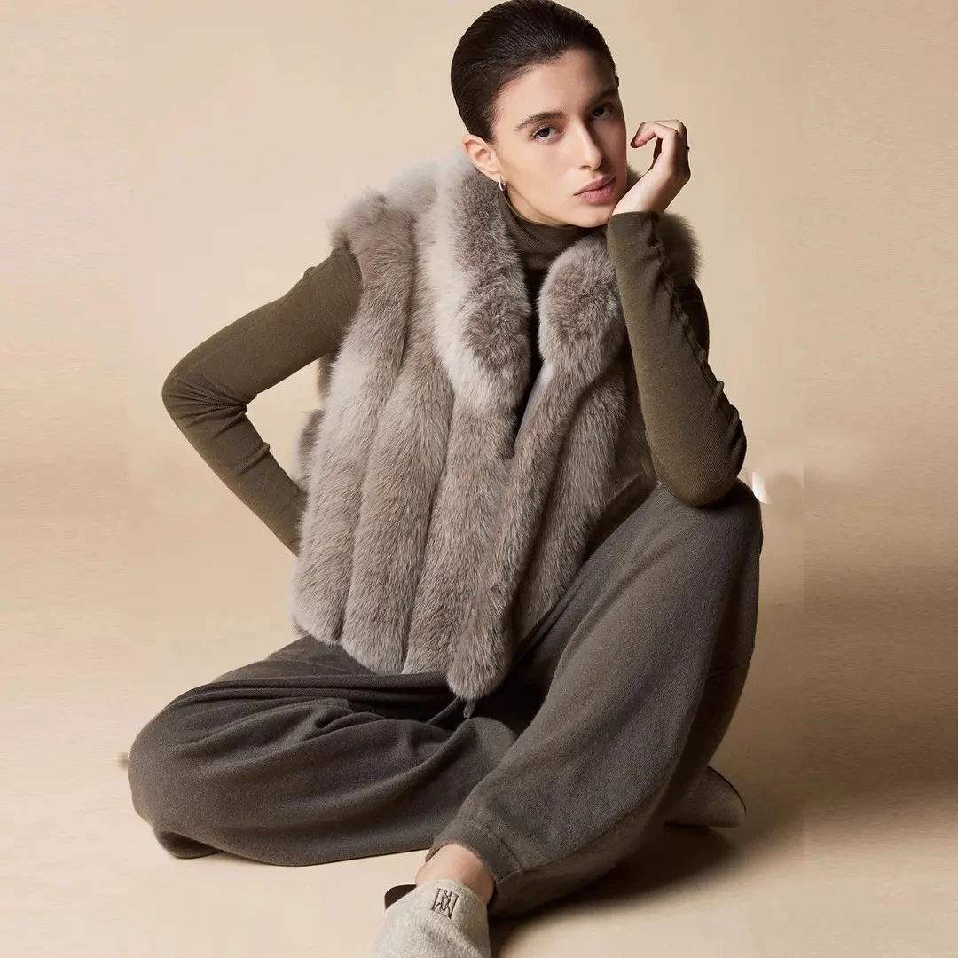 2025新款马甲秋冬季新款高级感环保毛毛马夹毛毛外套女坎肩上衣