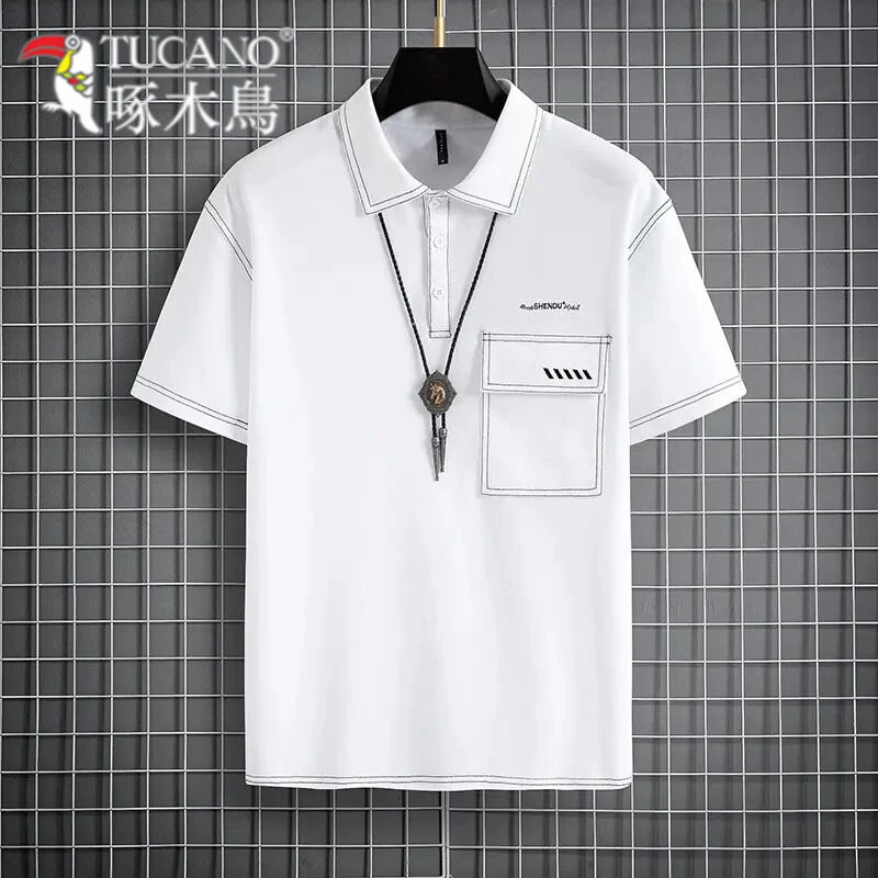 TUCANO/啄木鳥夏季潮牌Polo衫短袖T恤宽松百搭大码网红polo衫男