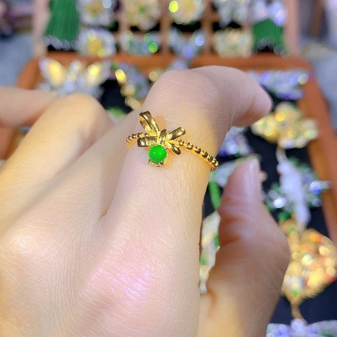 吊坠(不含链)银S925镶嵌翡翠