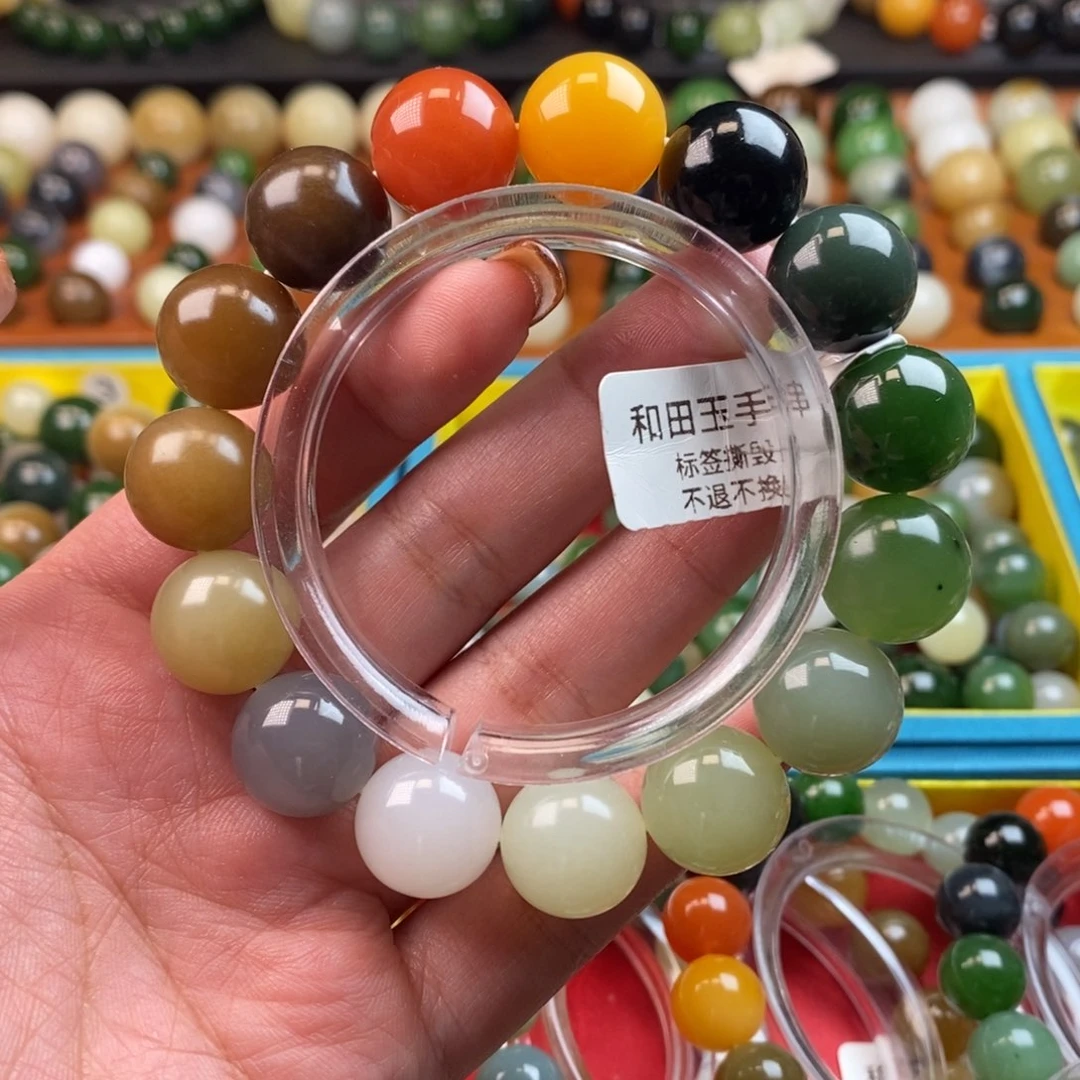 小****和田玉未镶嵌珠宝奇石福利多宝手串z14